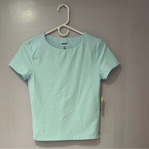 Francesca's Collections Sky Blue Short Sleeve Top